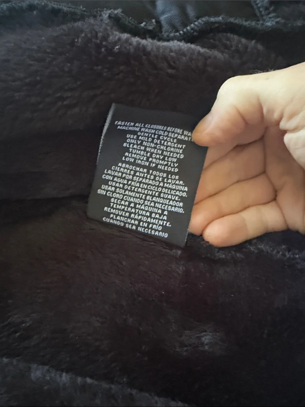 32 Degrees Black Plush Zip-Up Teddy Jacket